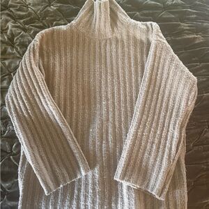 Universal Thread Ribbed Cowl Neck Sweater - Light Tan